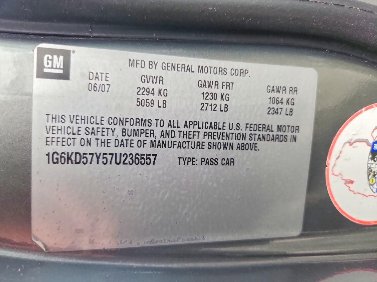 2007 Cadillac Dts VIN 1G6KD57Y57U236557 photo 12