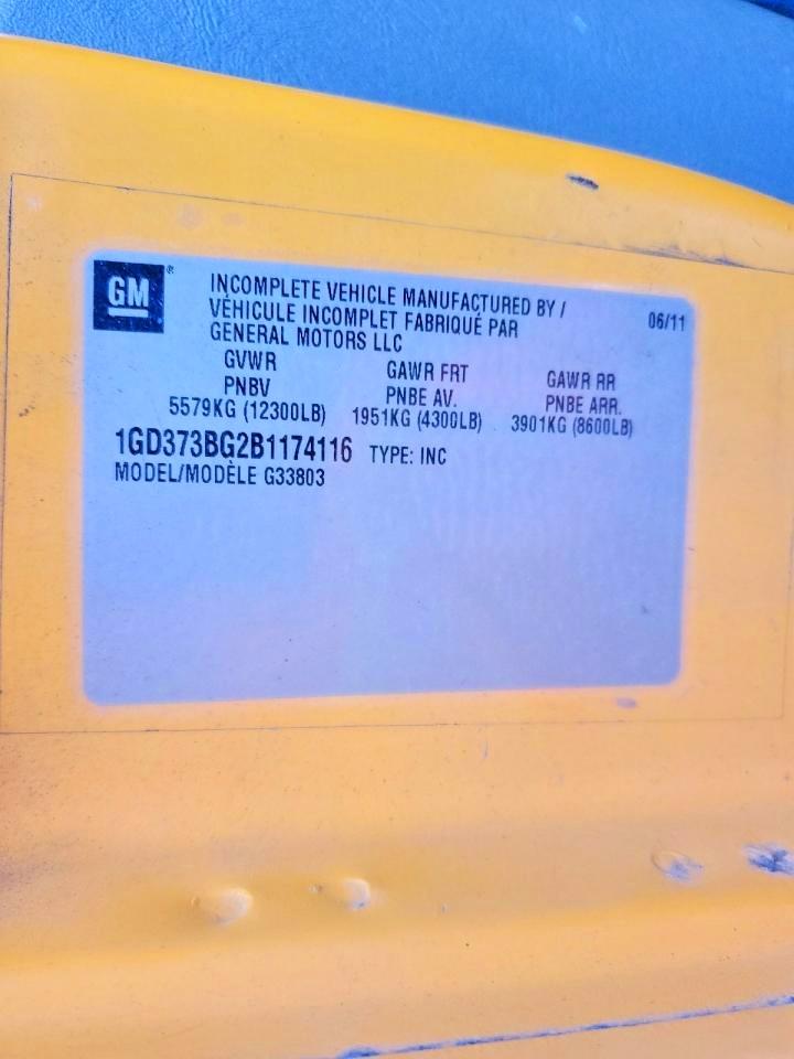 2011 GMC Savana VIN 1GD373BG2B1174116 photo 10