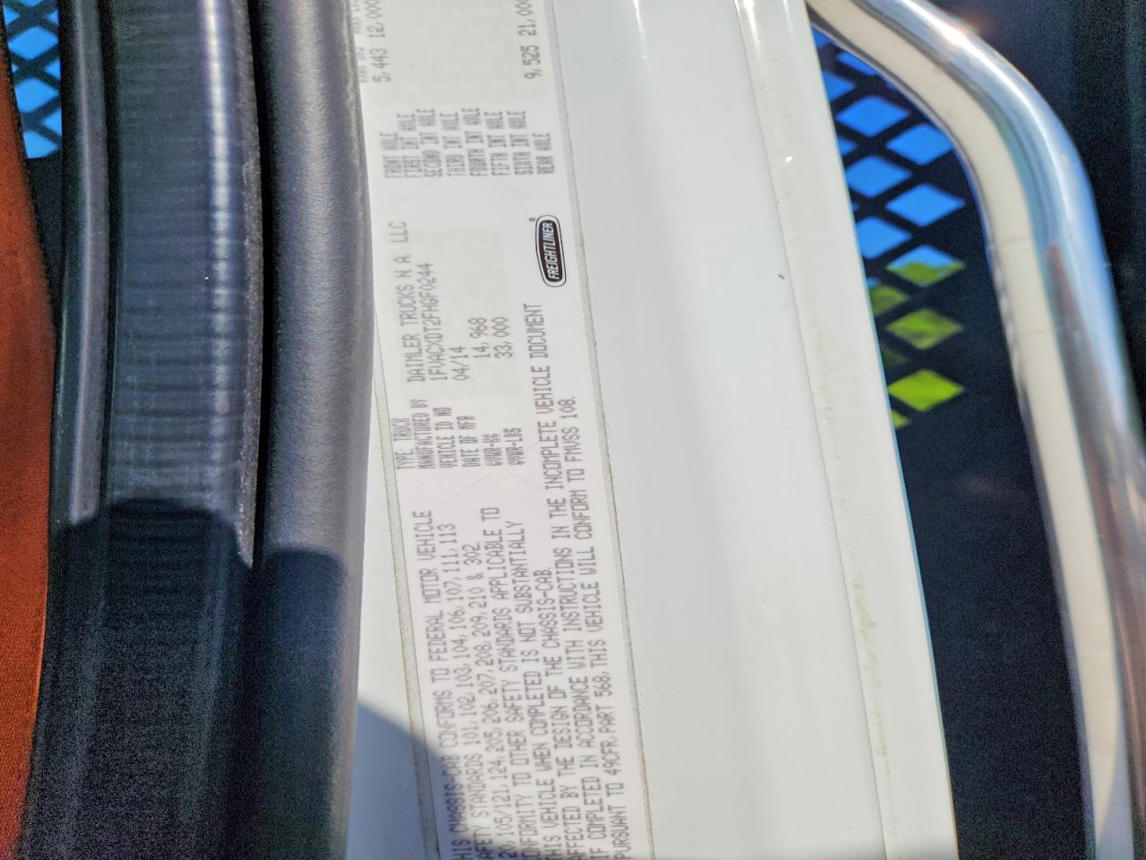 2015 FREIGHTLINER All other VIN 1FVACXDT2FHGF0244 photo 12