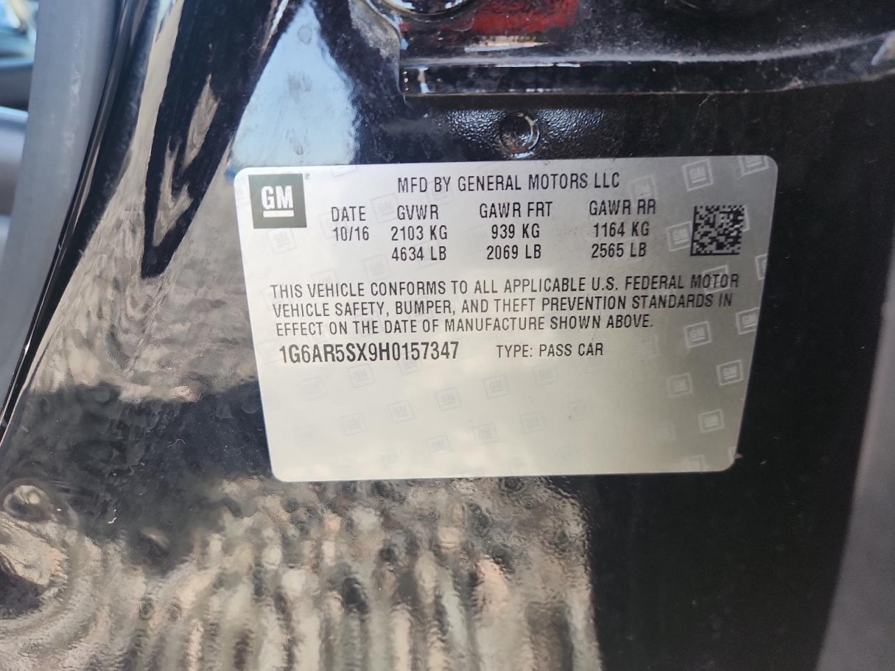 2017 Cadillac Cts VIN 1G6AR5SX9H0157347 photo 12