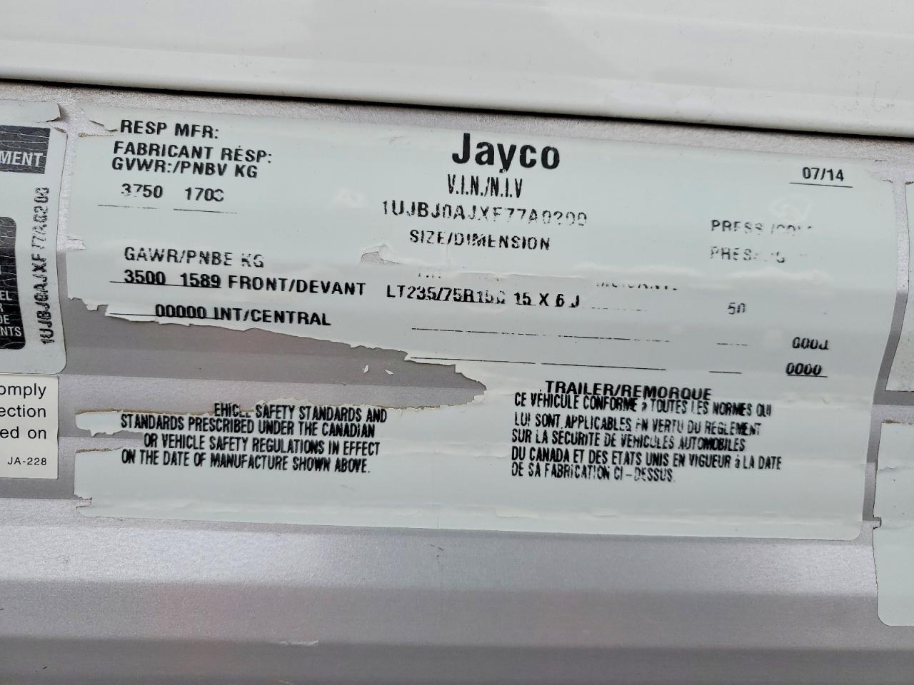 2015 JAYCO 195rb VIN 1UJBJ0AJXF77A0200 photo 10