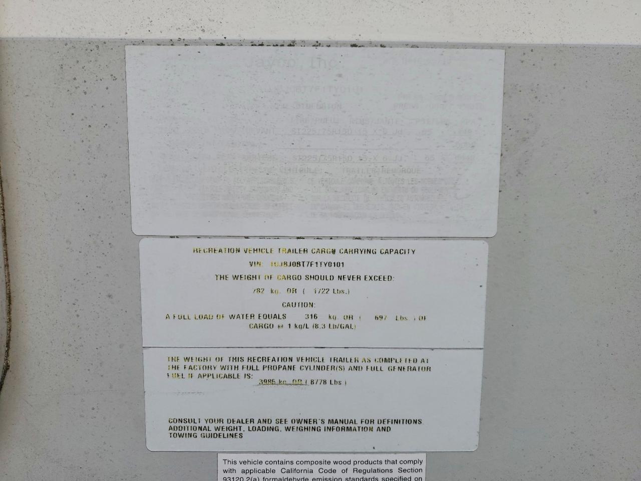 2015 JAYCO All models VIN 1UJBJ0BT7F1TY0101 photo 10