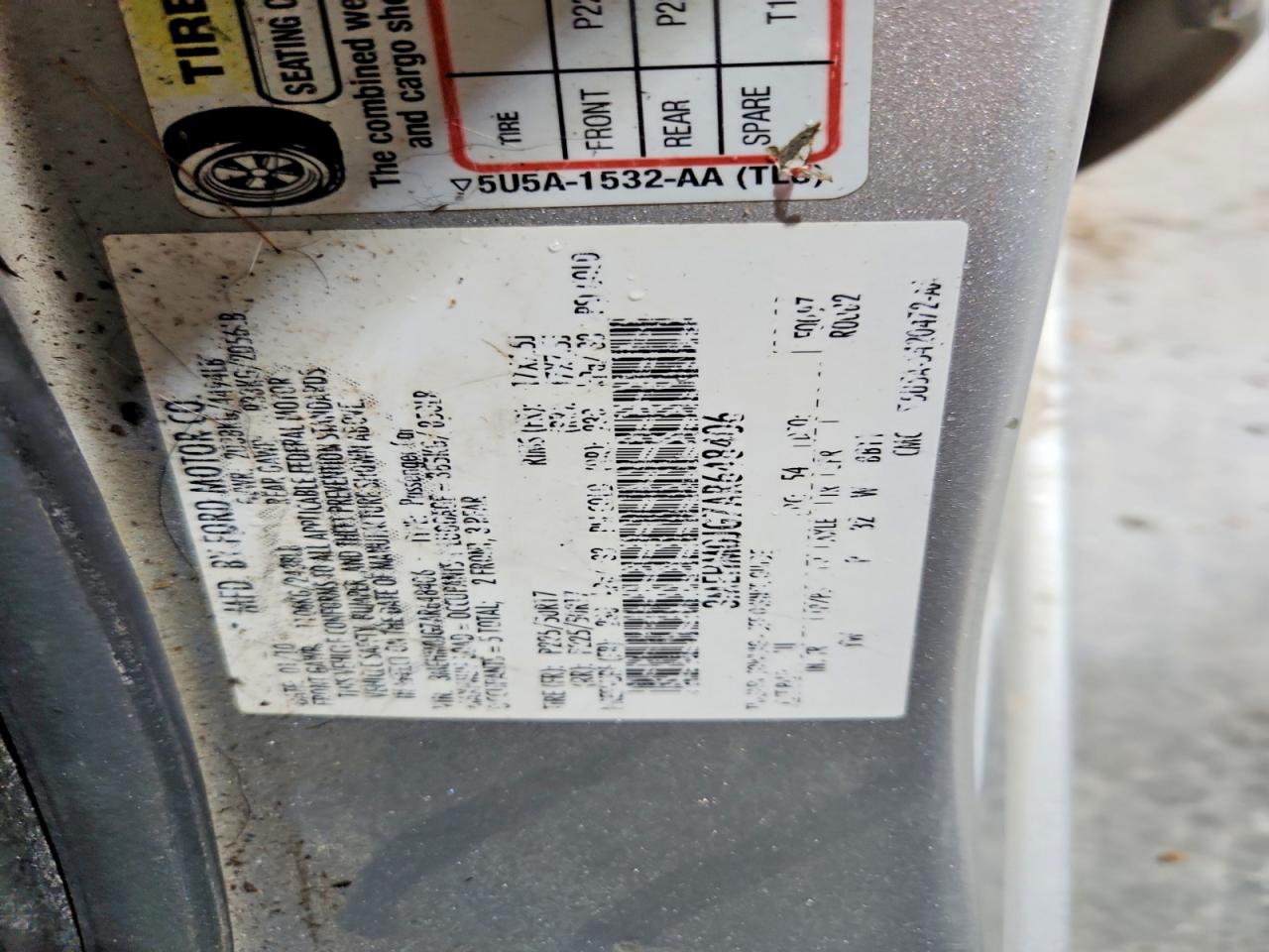 2010 Mercury Milan VIN 3MEHM0JG7AR648406 photo 12