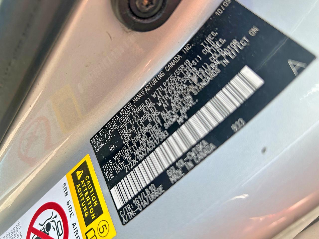 2010 Lexus Rx350 VIN 2T2ZK1BA7AC017393 photo 10