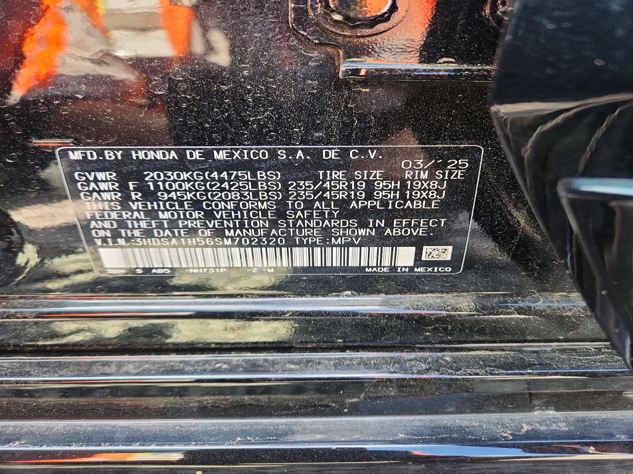 2025 Acura All other VIN 3HDSA1H56SM702320 photo 12