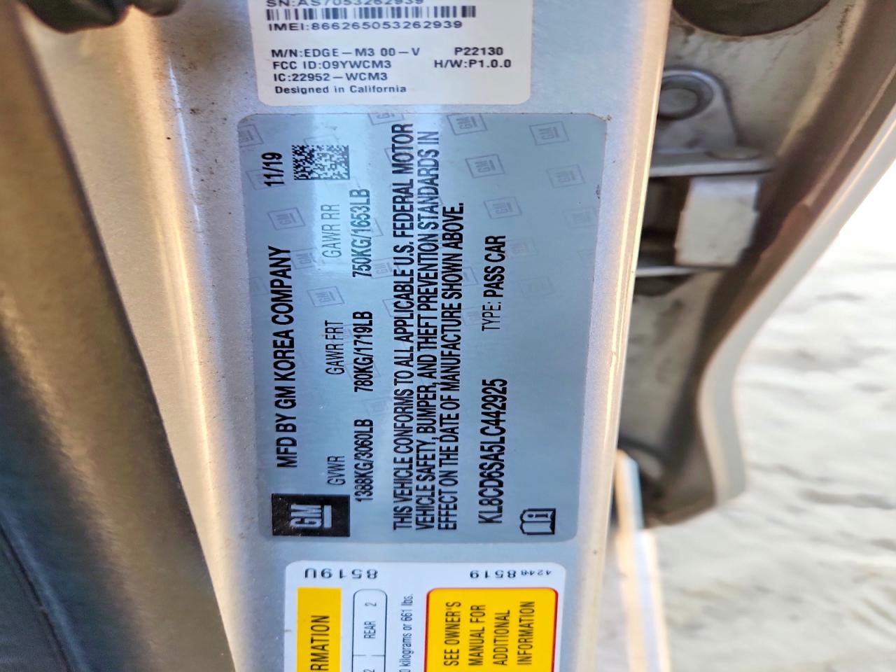 2020 Chevrolet Spark VIN KL8CD6SA5LC442925 photo 12