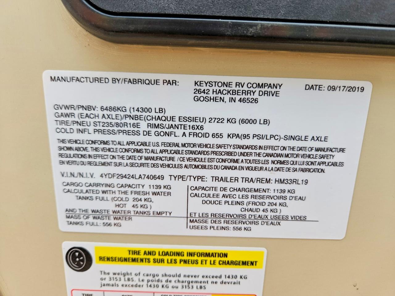 2020 KEYSTONE Montana VIN 4YDF29424LA740649 photo 10