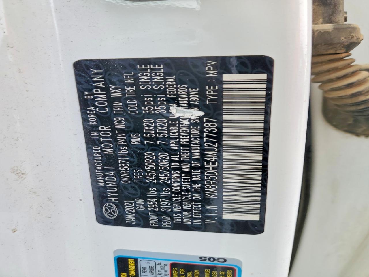 2021 Hyundai Palisade VIN KM8R5DHE4MU277387 photo 12