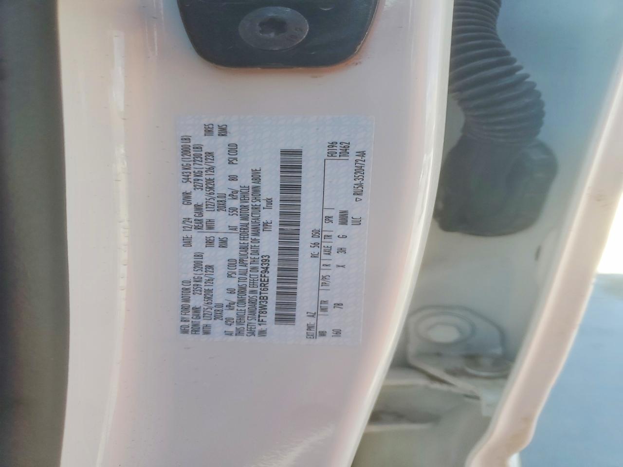 2024 Ford F350 VIN 1FT8W3BT6REF94393 photo 12