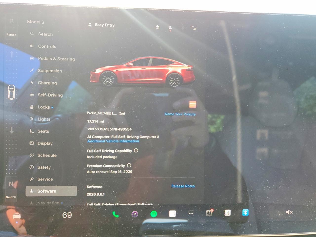 2022 Tesla Model s VIN 5YJSA1E51NF490554 photo 9