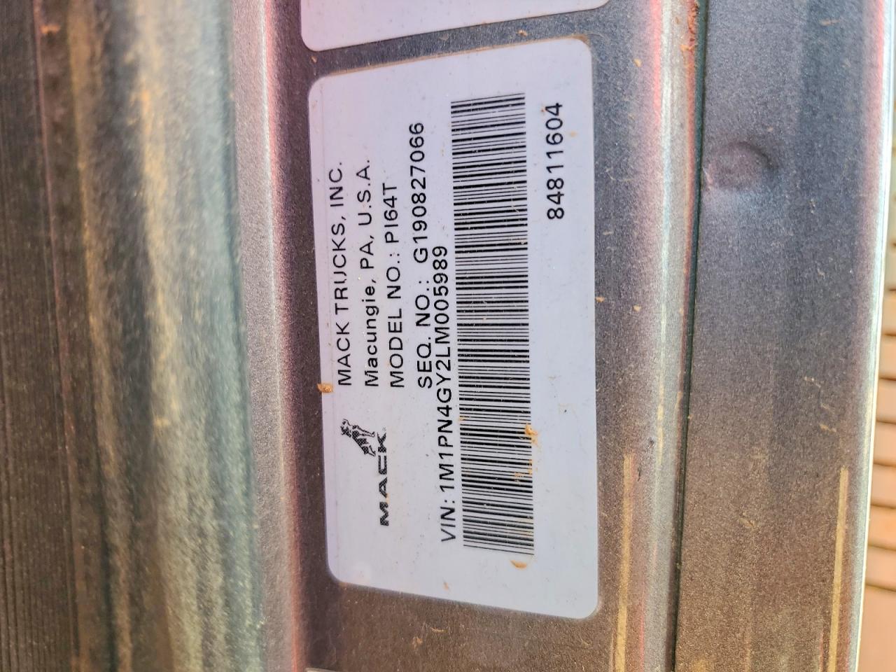 2020 MACK All other VIN 1M1PN4GY2LM005989 photo 10