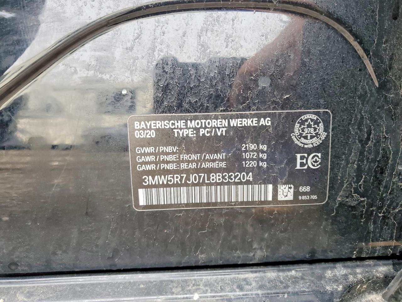 2020 BMW 3 series VIN 3MW5R7J07L8B33204 photo 12