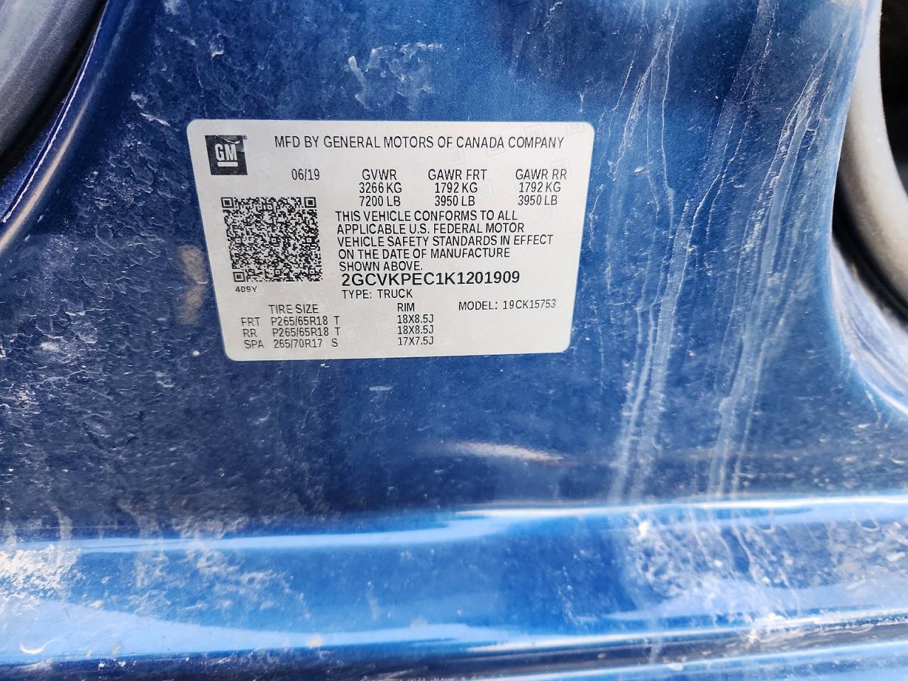 2019 Chevrolet All models VIN 2GCVKPEC1K1201909 photo 12