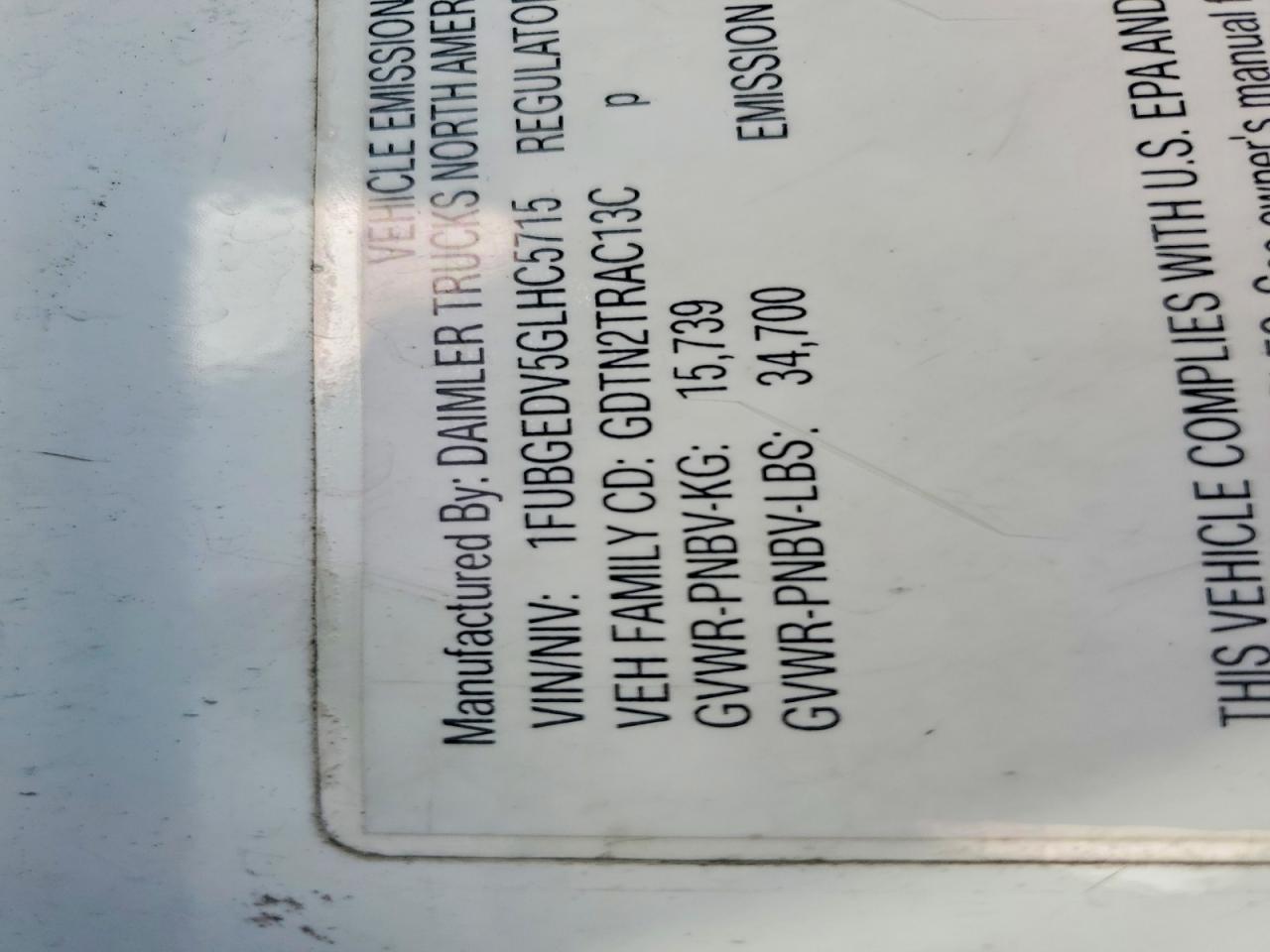 2016 FREIGHTLINER All other VIN 1FUBGEDV5GLHC5715 photo 10