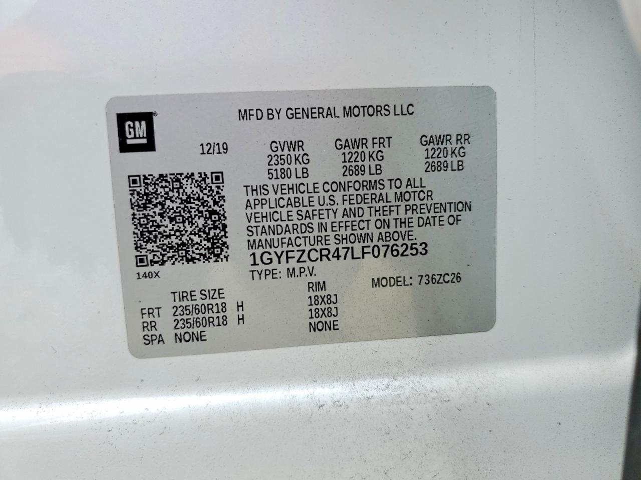 2020 Cadillac Xt4 VIN 1GYFZCR47LF076253 photo 12