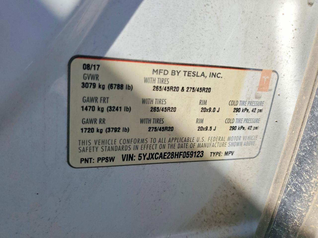 2017 Tesla Model x VIN 5YJXCAE28HF059123 photo 12
