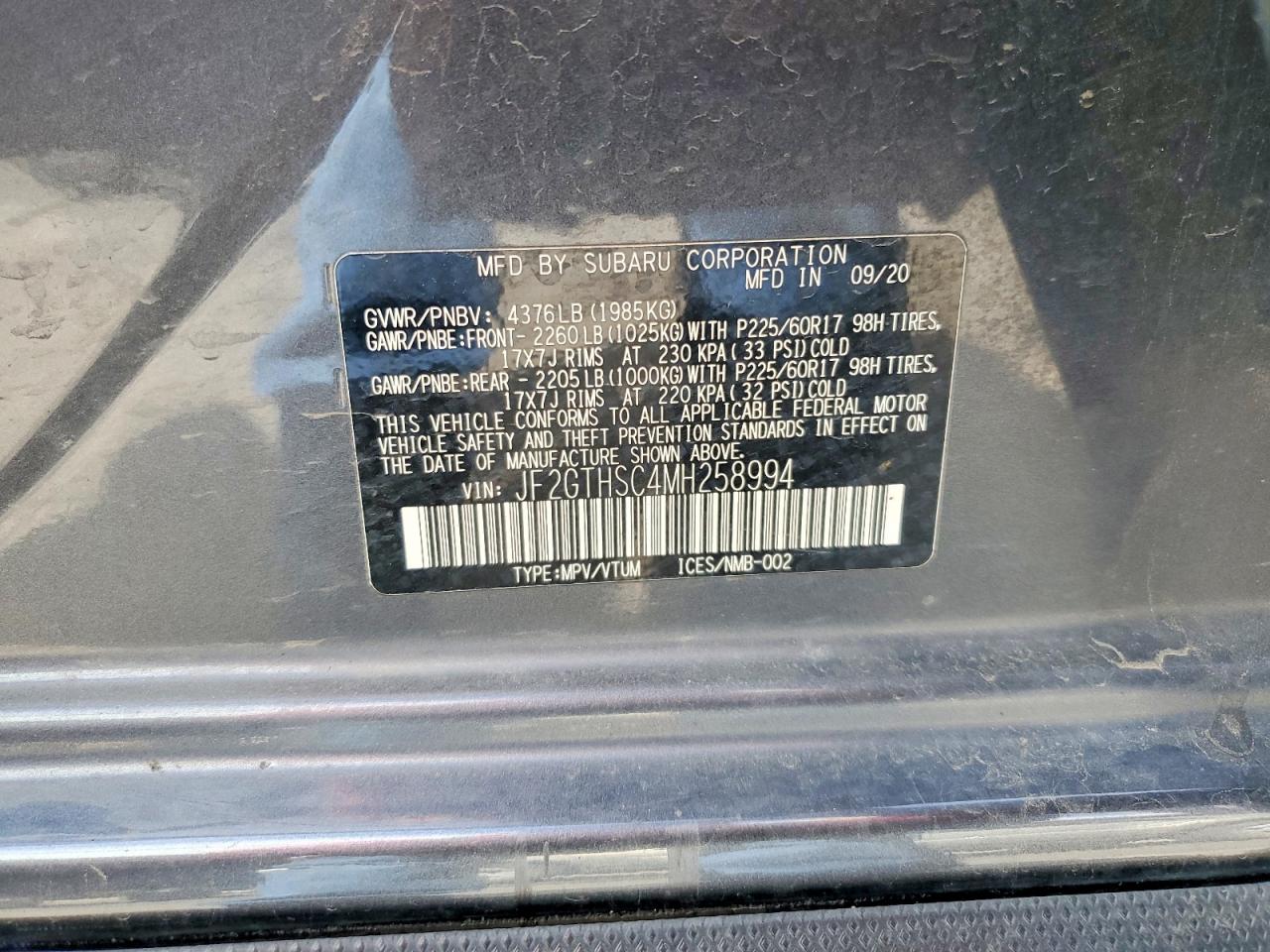 2021 Subaru Crosstrek VIN JF2GTHSC4MH258994 photo 12