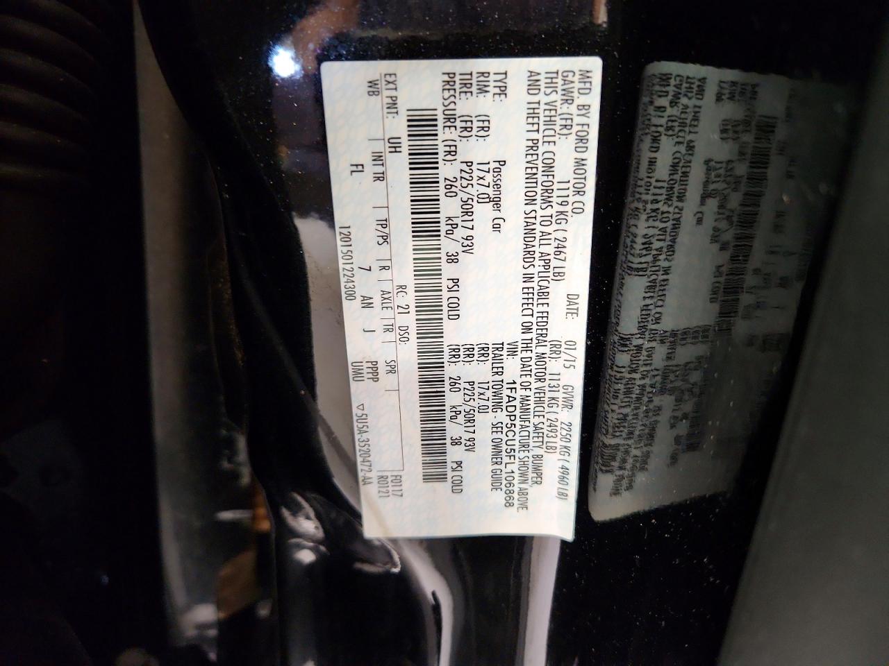 2015 Ford Cmax VIN 1FADP5CU5FL106868 photo 12