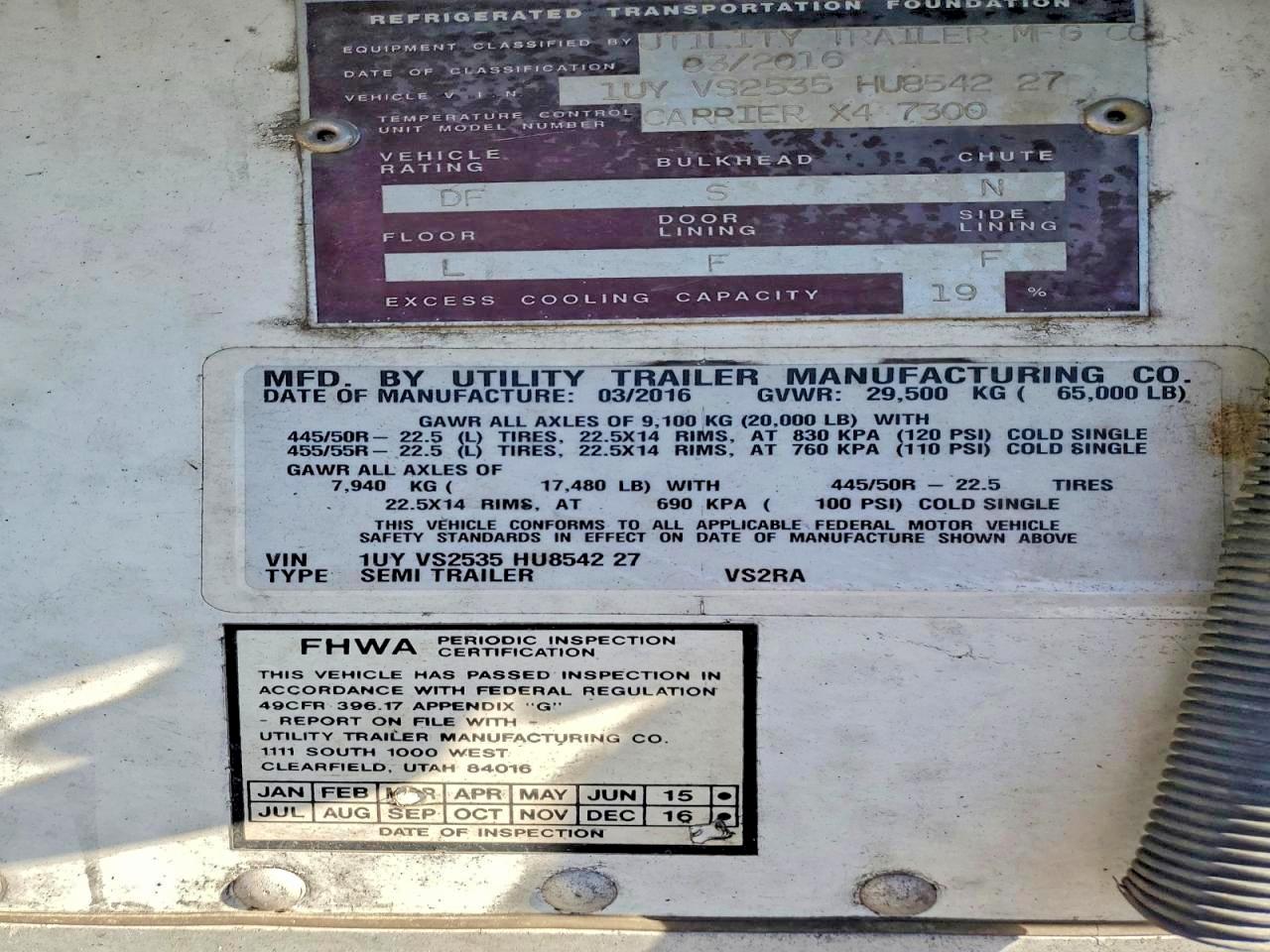2017 UTILITY Trailer VIN 1UYVS2535HU854227 photo 10