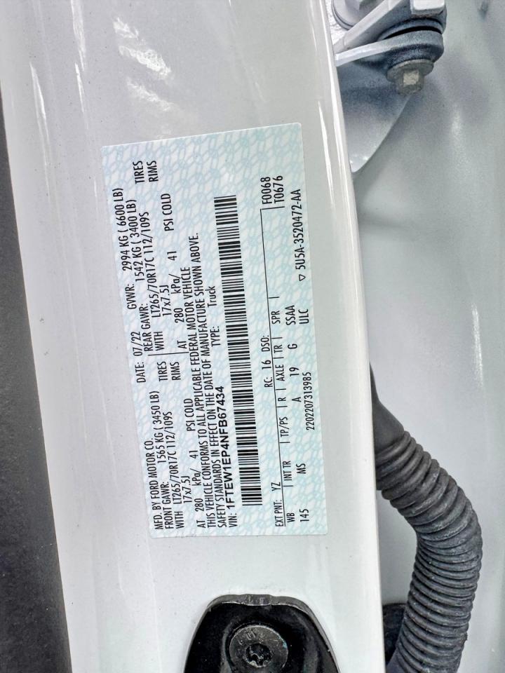 2022 Ford F150 VIN 1FTEW1EP4NFB67434 photo 10
