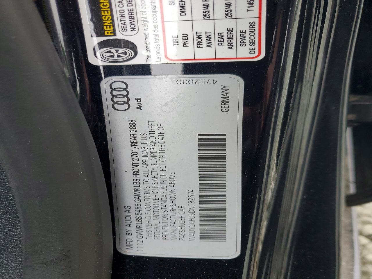2013 Audi A7 VIN WAUYGAFC5DN082674 photo 12