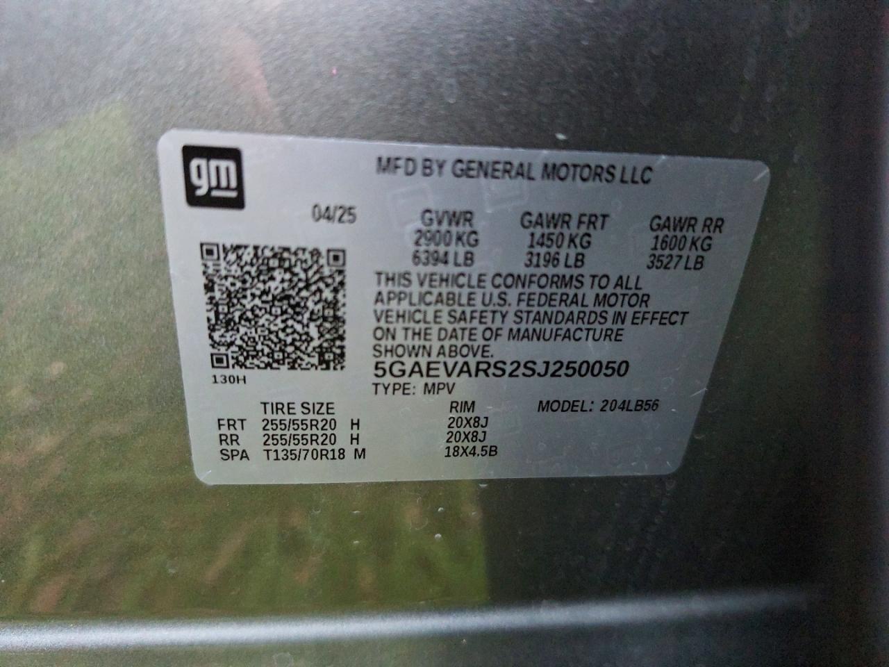 2025 Buick Enclave VIN 5GAEVARS2SJ250050 photo 10