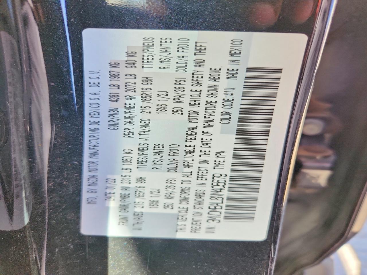 2022 Mazda Cx30 VIN 3MVDMBAL8NM405679 photo 12