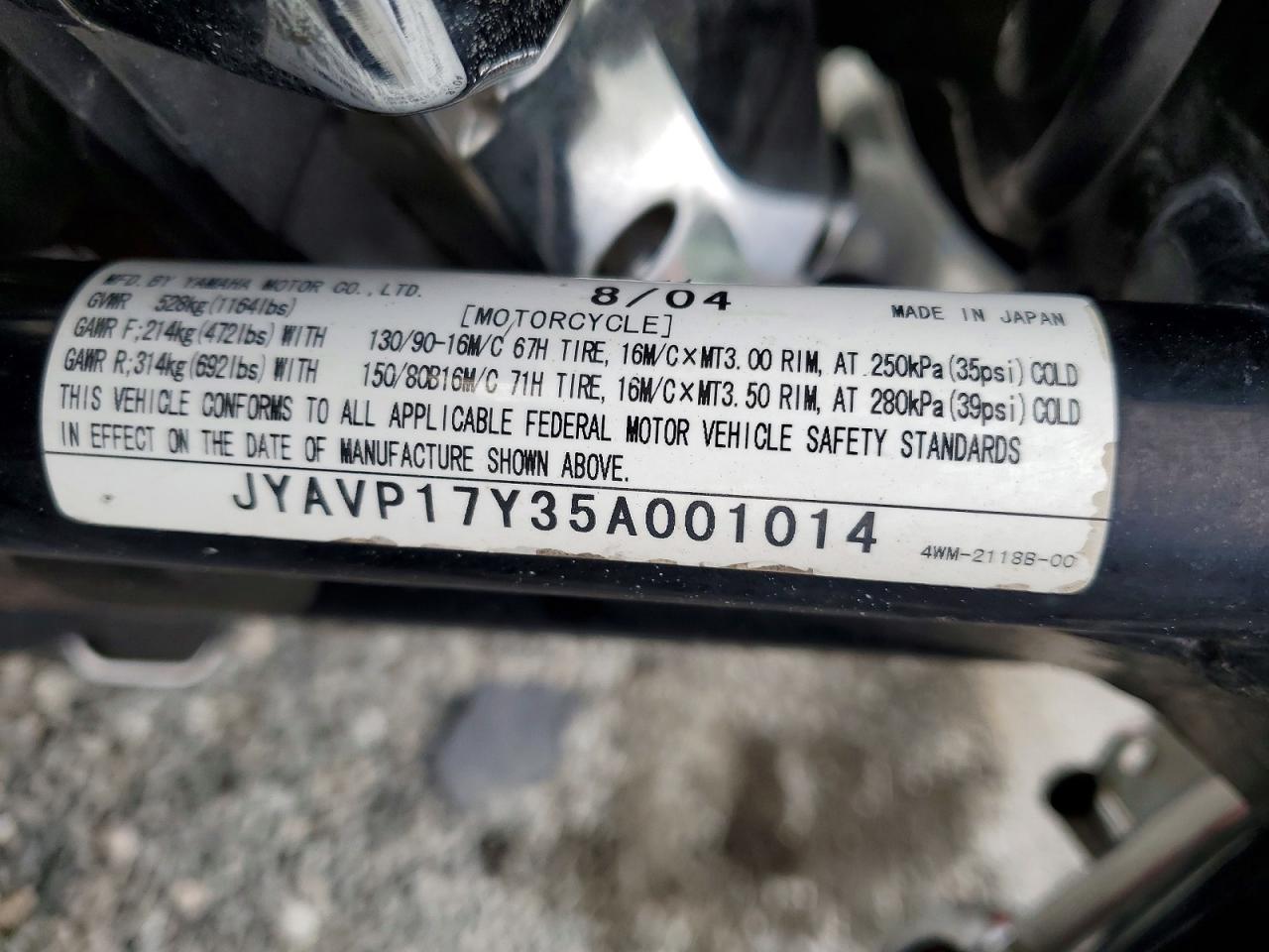 2005 YAMA All other VIN JYAVP17Y35A001014 photo 9