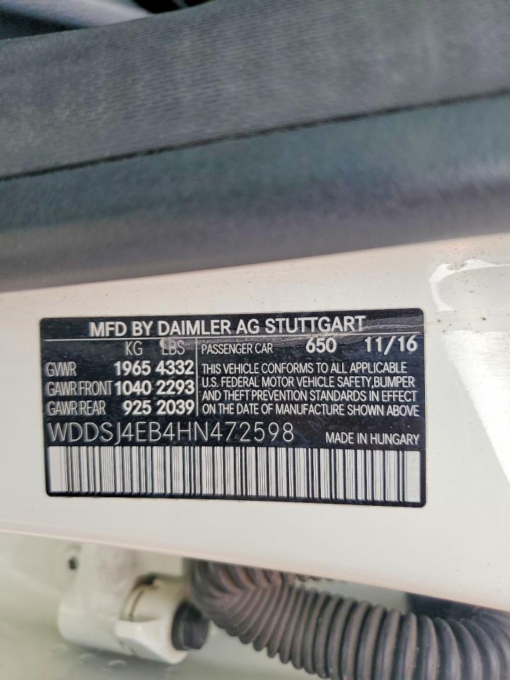 2017 Mercedes-Benz Cla-class VIN WDDSJ4EB4HN472598 photo 12