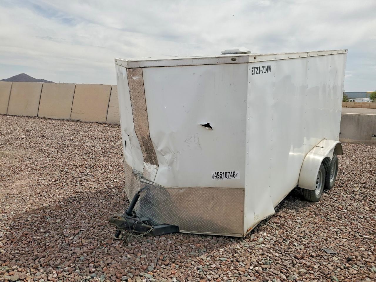 2021 DIAMOND CARGO 7X14TA ENCLOSED CARGO TRAILER VIN 53NBE1426M1088732 photo 2