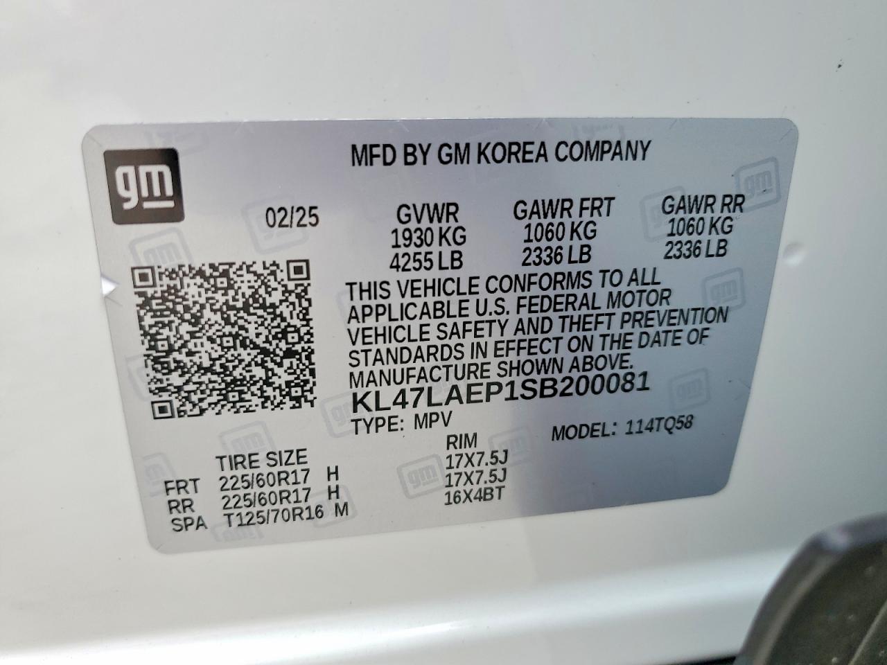 2025 BUICK All other VIN KL47LAEP1SB200081 photo 12
