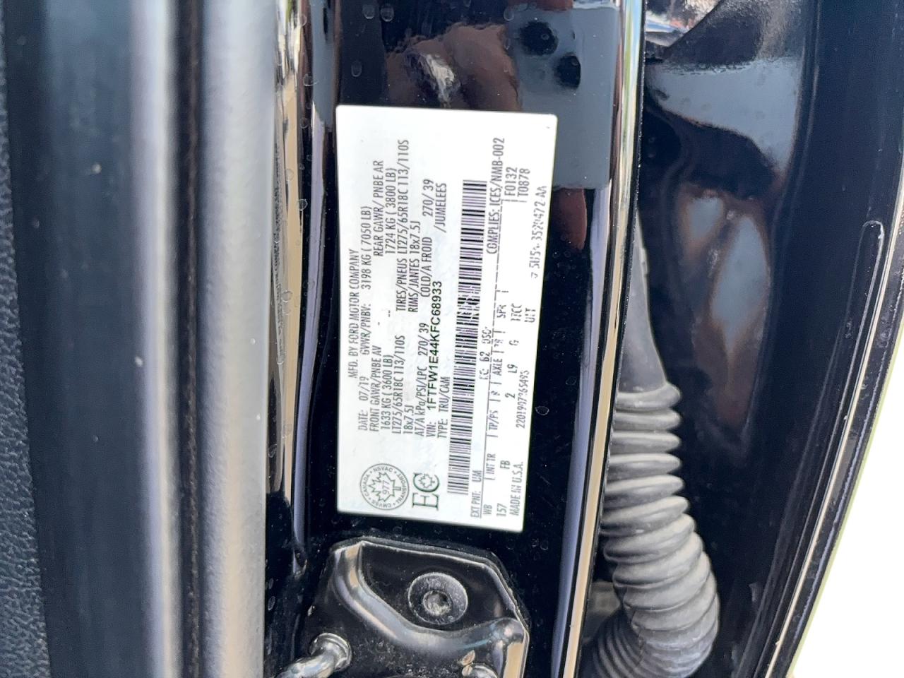 2019 Ford F150 VIN 1FTFW1E44KFC68933 photo 10