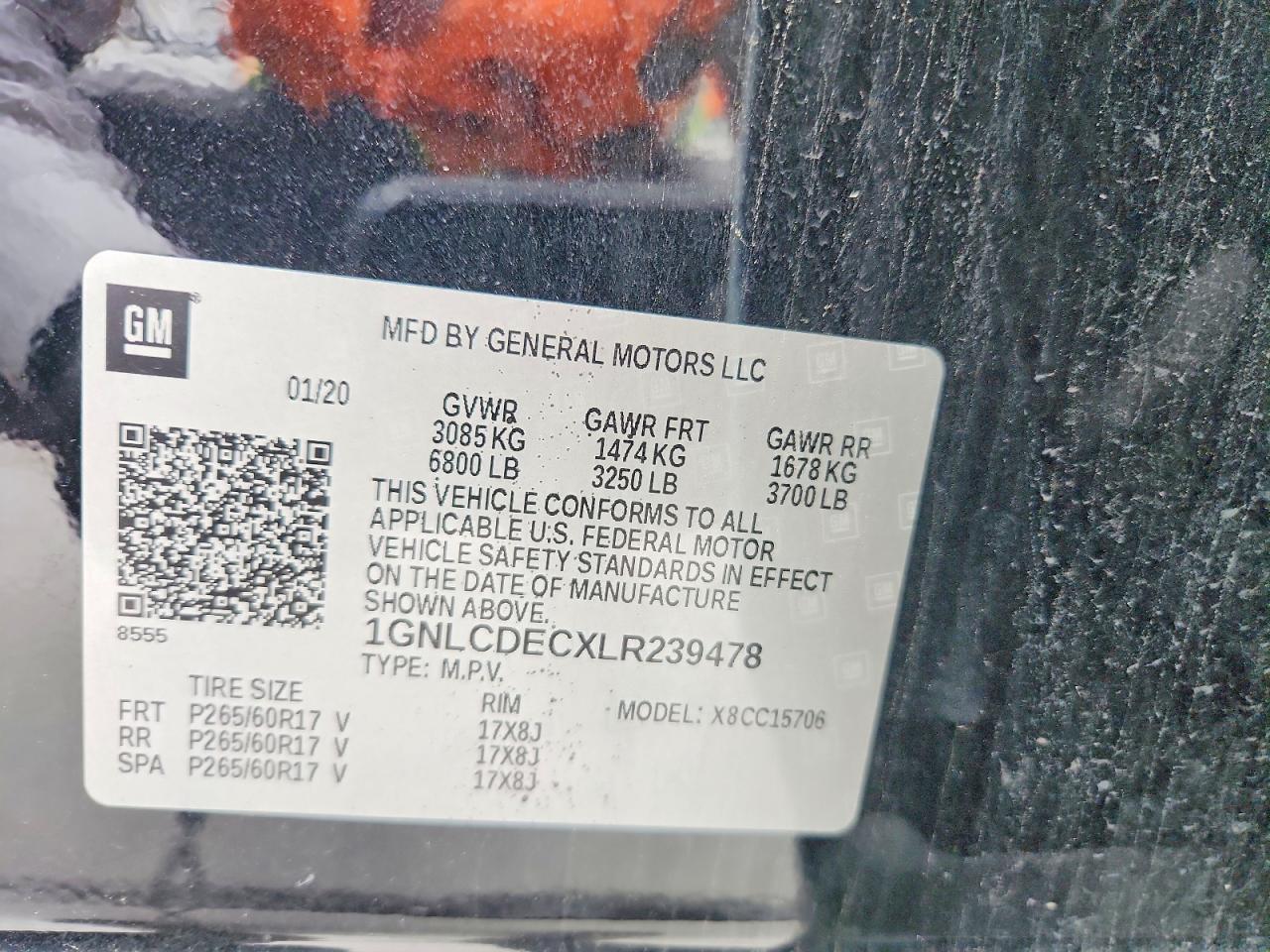2020 Chevrolet Tahoe VIN 1GNLCDECXLR239478 photo 12