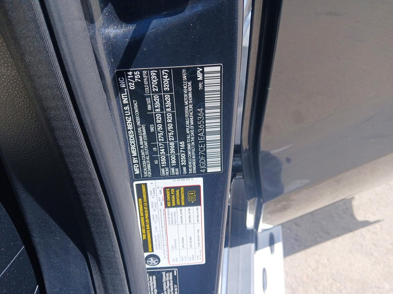 2014 MERCEDES-BENZ Gl-class VIN 4JGDF7CE1EA365364 photo 10