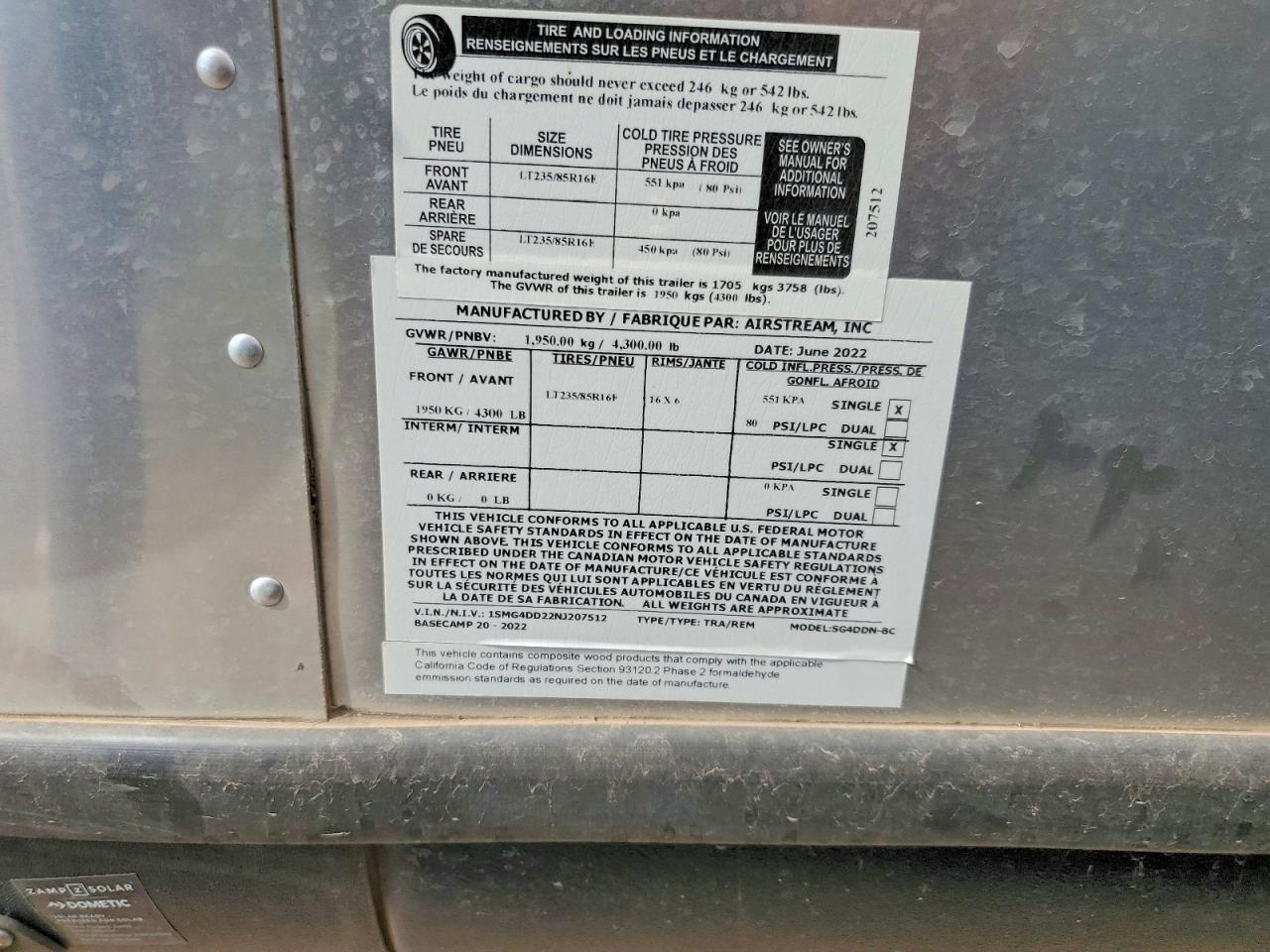 2022 AIRSTREAM Trailer VIN 1SMG4DD22NJ207512 photo 10