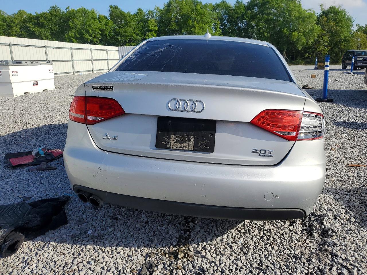 2012 Audi A4 VIN WAUBFAFL6CA117494 photo 6