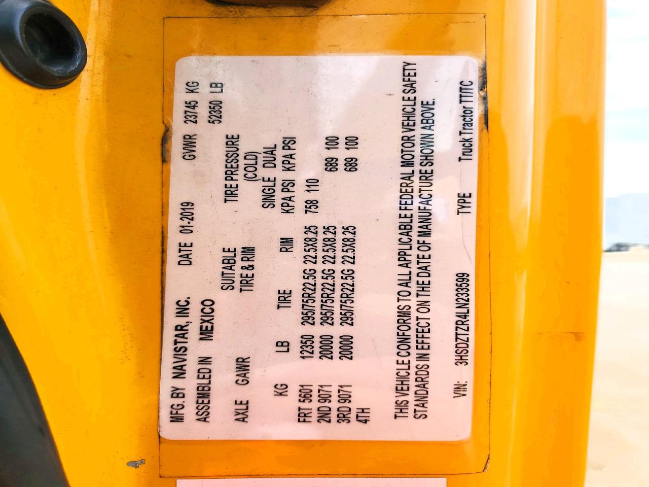 2020 International All other VIN 3HSDZTZR4LN233599 photo 10