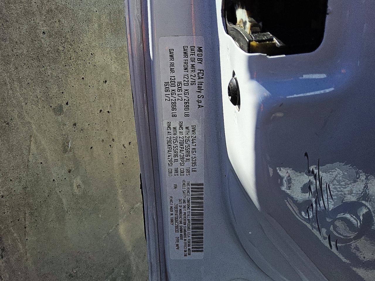 2016 Ram All models VIN ZFBERFAT0G6C28830 photo 12