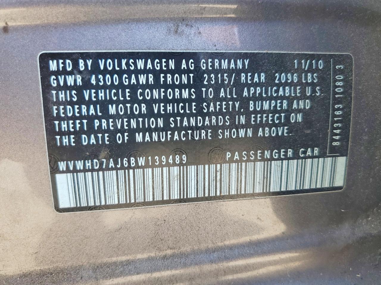 2011 VOLKSWAGEN Gti VIN WVWHD7AJ6BW139489 photo 12
