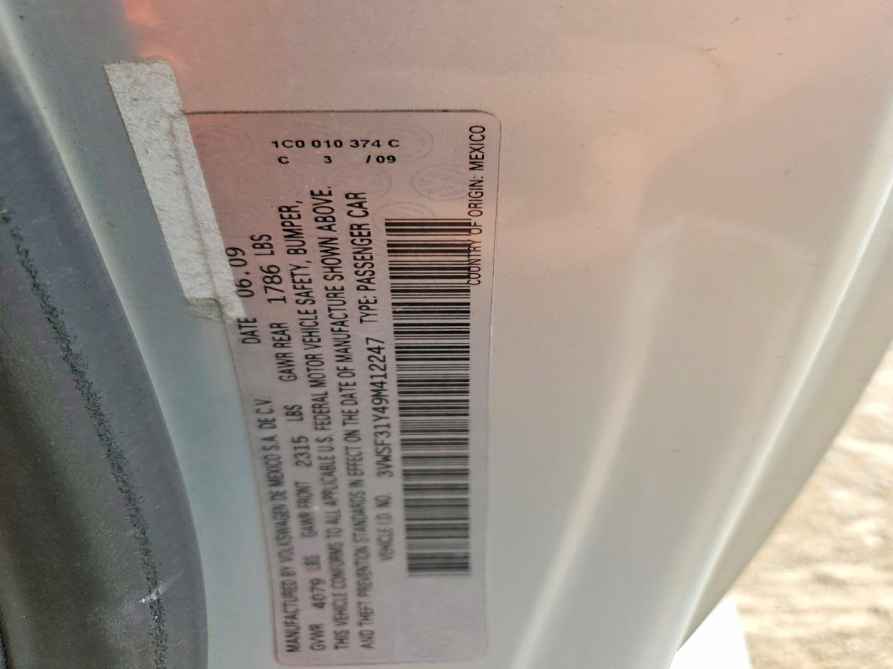 2009 VOLKSWAGEN Beetle VIN 3VWSF31Y49M412247 photo 12