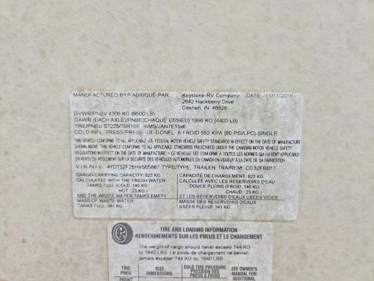 2019 KEYSTONE Cougar VIN 4YDT32F26HV505867 photo 10