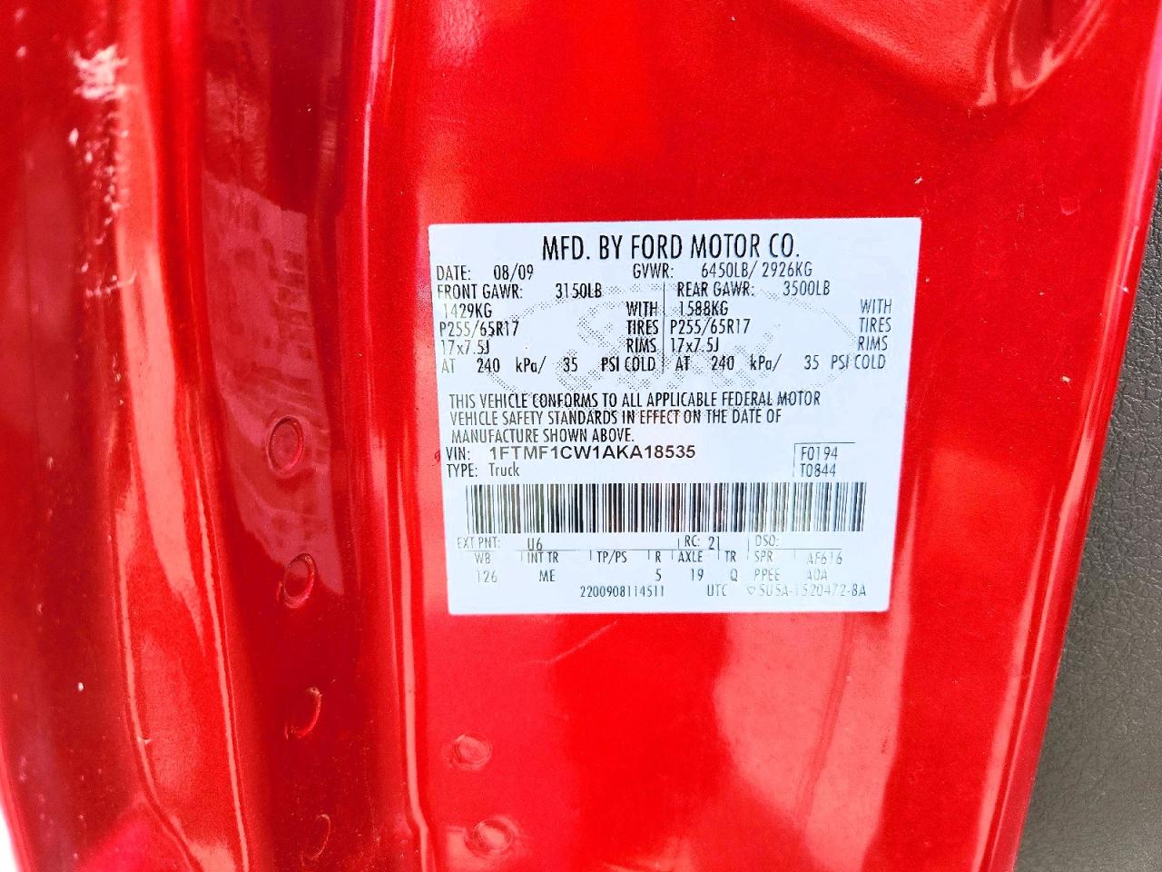 2010 Ford F150 VIN 1FTMF1CW1AKA18535 photo 12