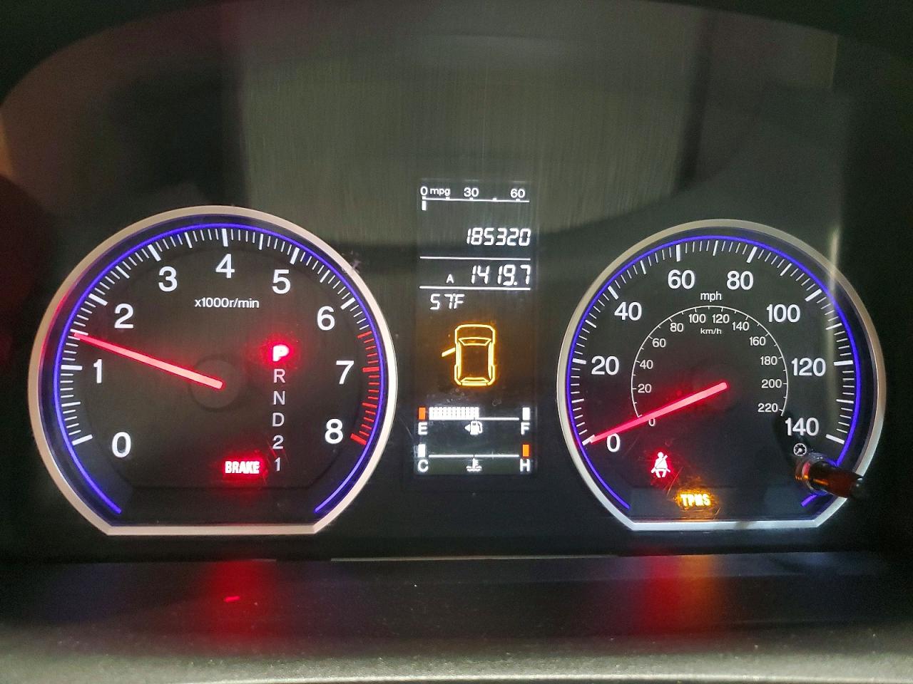 2008 Honda Crv VIN 5J6RE48748L038529 photo 9