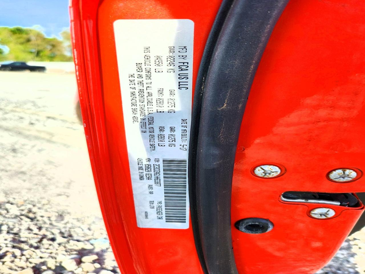 2017 Dodge Challenger VIN 2C3CDZAG1HH633877 photo 12