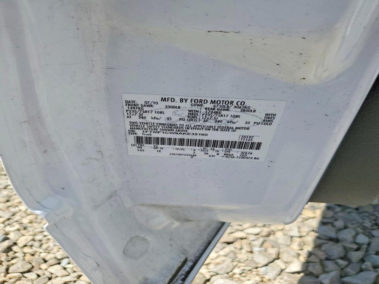 2010 Ford All models VIN 1FTMF1CW9AKE35160 photo 12