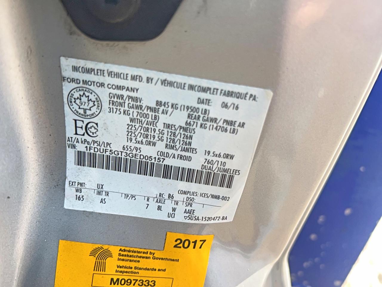 2016 Ford F550 VIN 1FDUF5GT3GED05157 photo 10