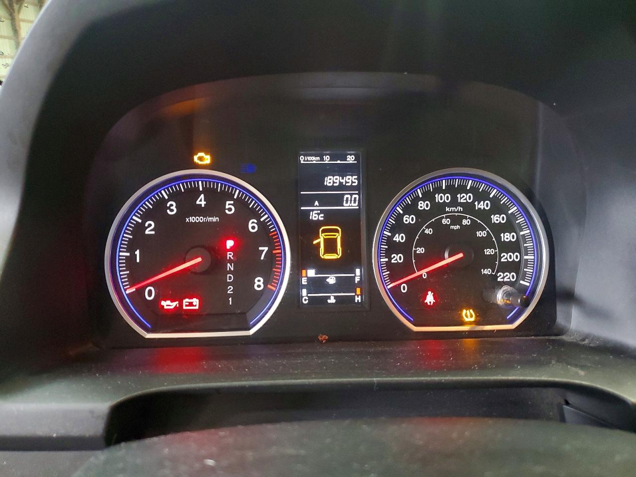 2008 Honda Crv VIN 5J6RE48568L808342 photo 9