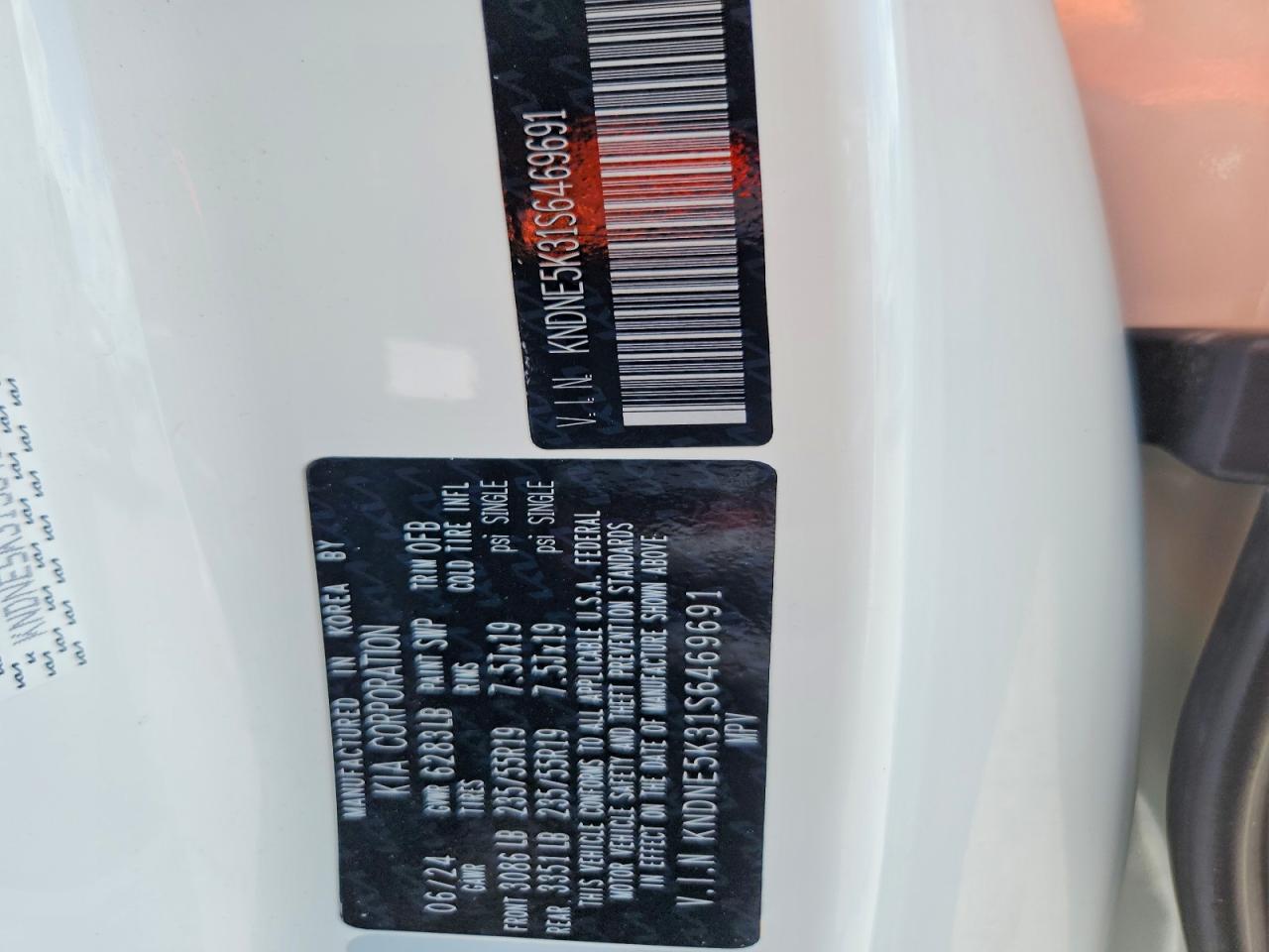 2025 Kia All other VIN KNDNE5K31S6469691 photo 12