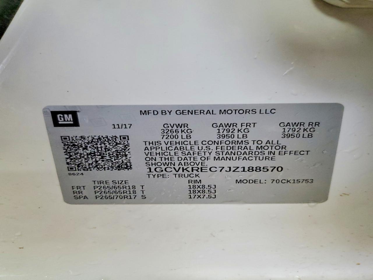 2018 Silverado VIN 1GCVKREC7JZ188570 photo 12
