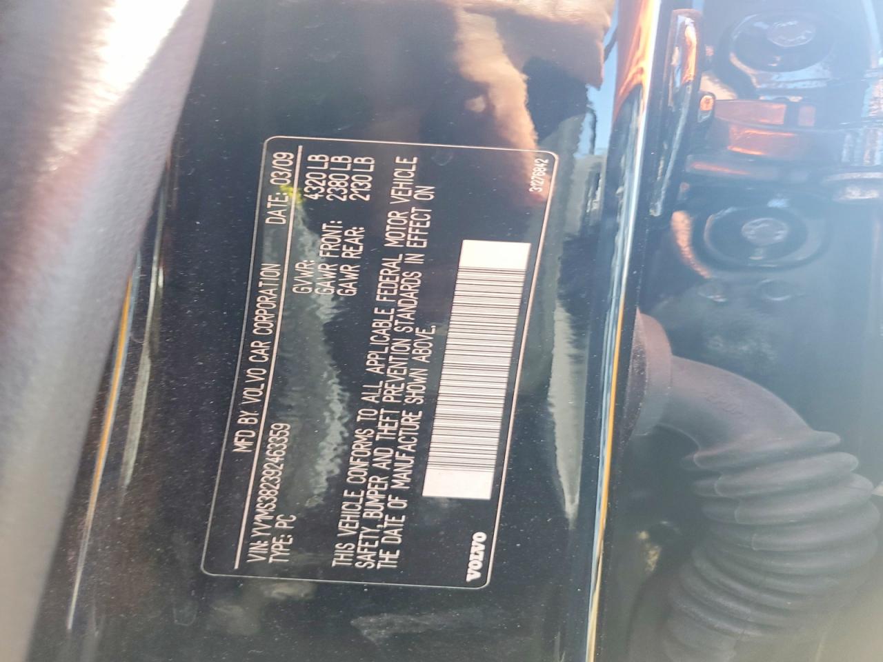 2009 Volvo S40 VIN YV1MS382392463359 photo 12